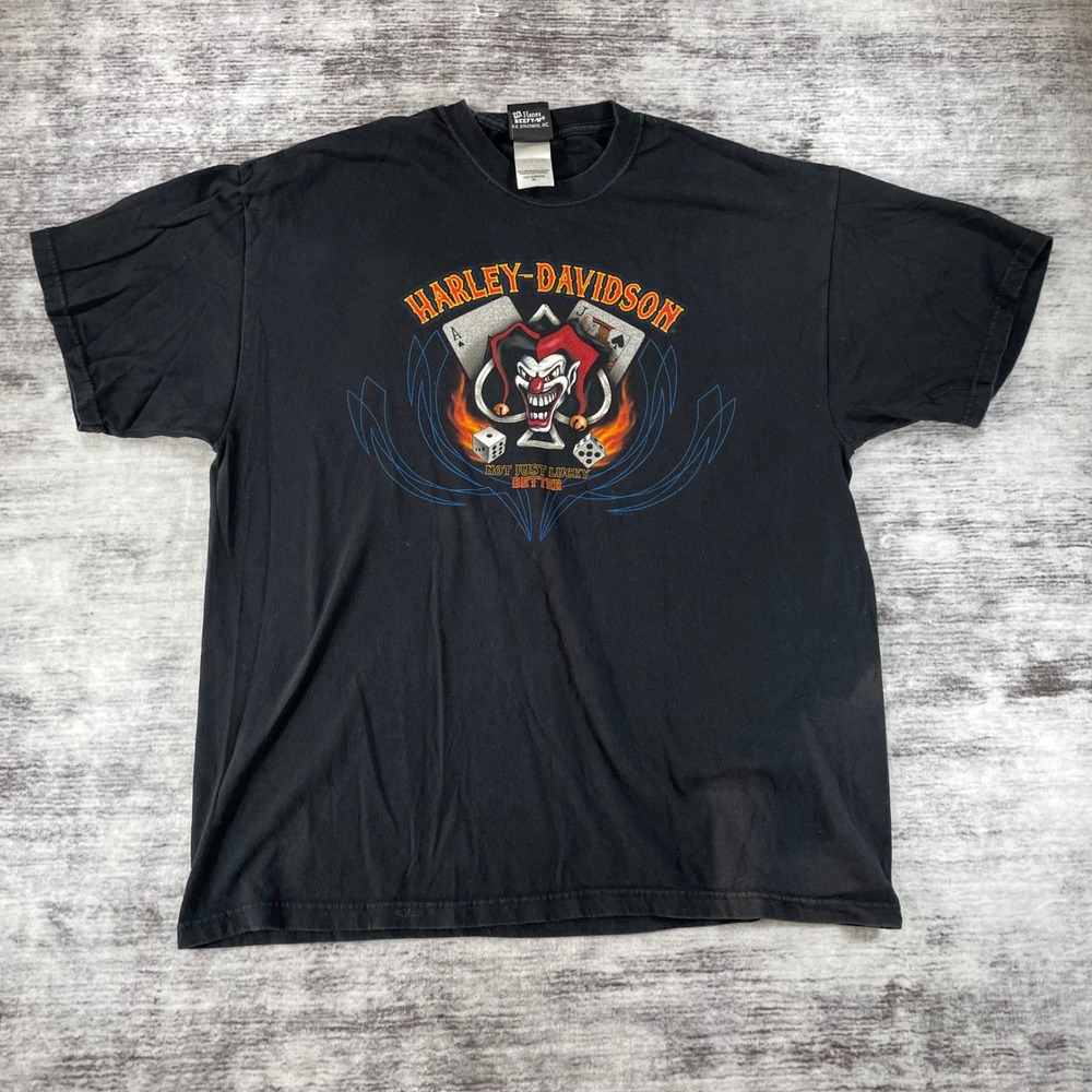 Harley-Davidson Las Vegas Nevada Joker Cards T-Shirt Black XL RN15763